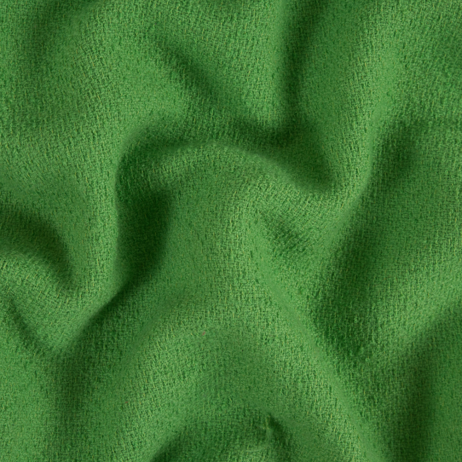 Green Flash Wool Crepe Coating | Mood Fabrics