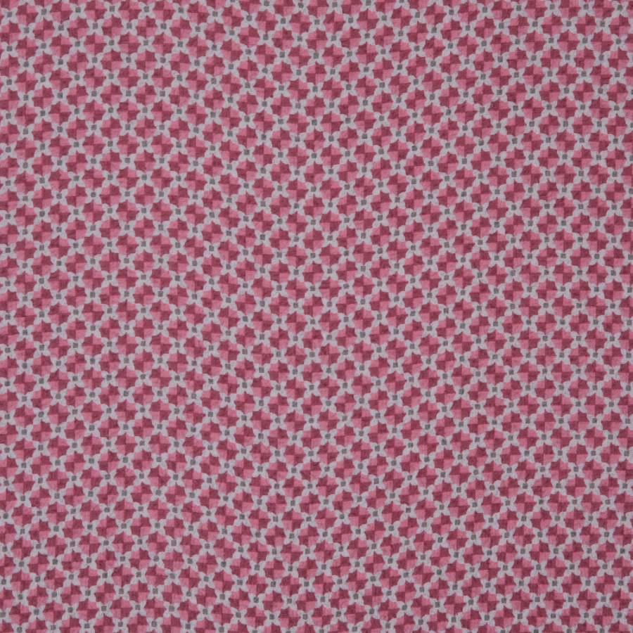 Red/Gray Geometric Ombre Printed Polyester Chiffon | Mood Fabrics
