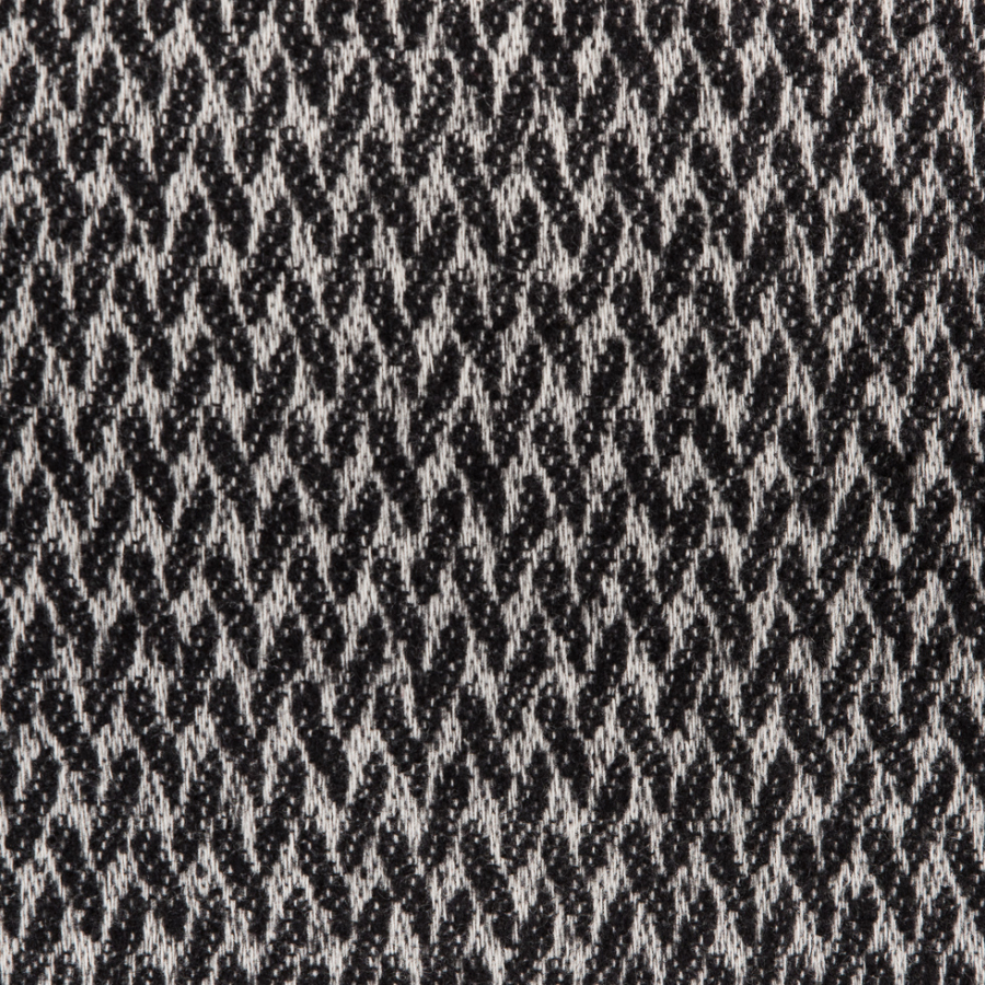 Black/White Herringbone Wool Tweed | Mood Fabrics
