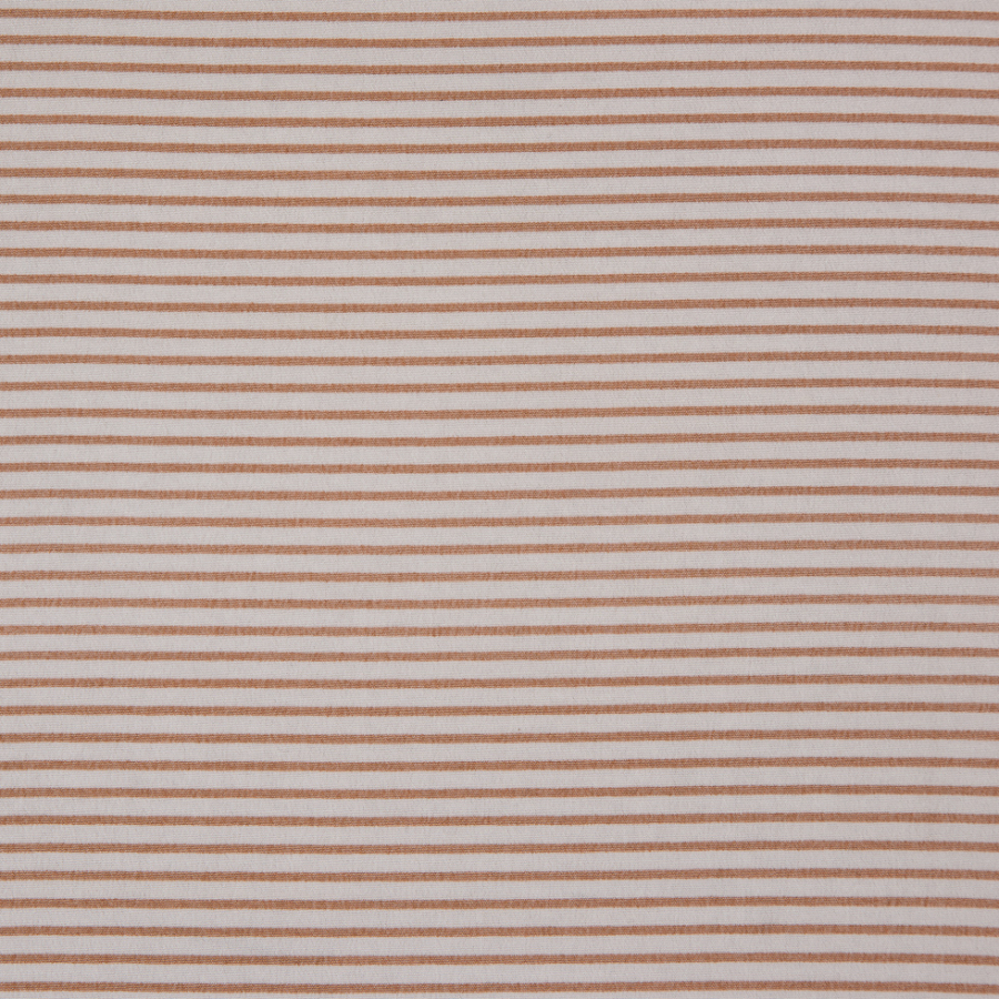 Rag & Bone Terracotta/Vanilla Striped Silk Crepe de Chine | Mood Fabrics