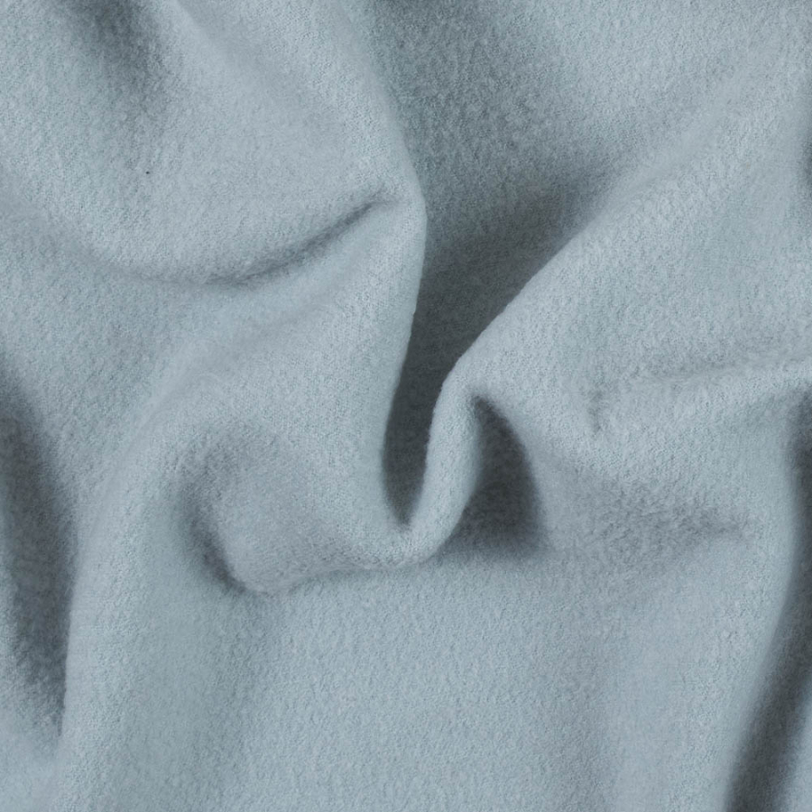 Famous NYC Designer Pale Gray Boiled Cashmere Double Cloth | Mood Fabrics