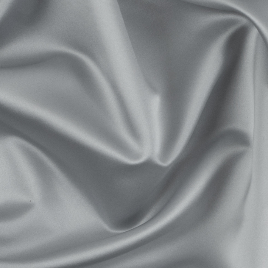 Silver Polyester Satin | Mood Fabrics