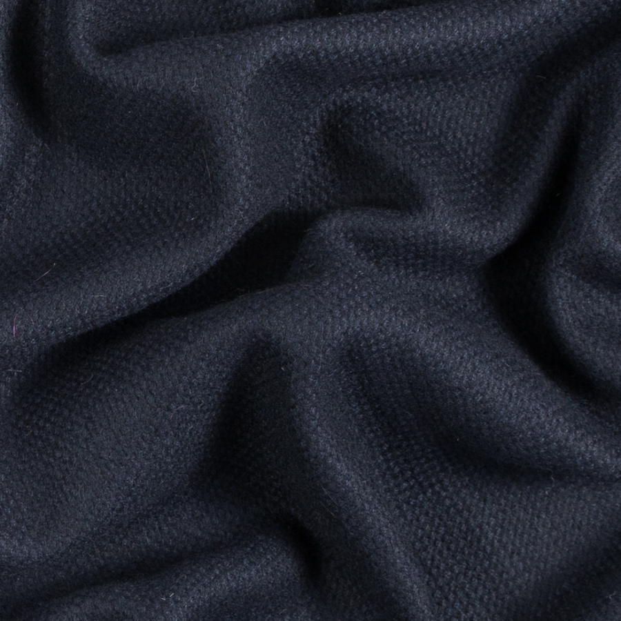Midnight Navy Soft Blended Wool Woven | Mood Fabrics