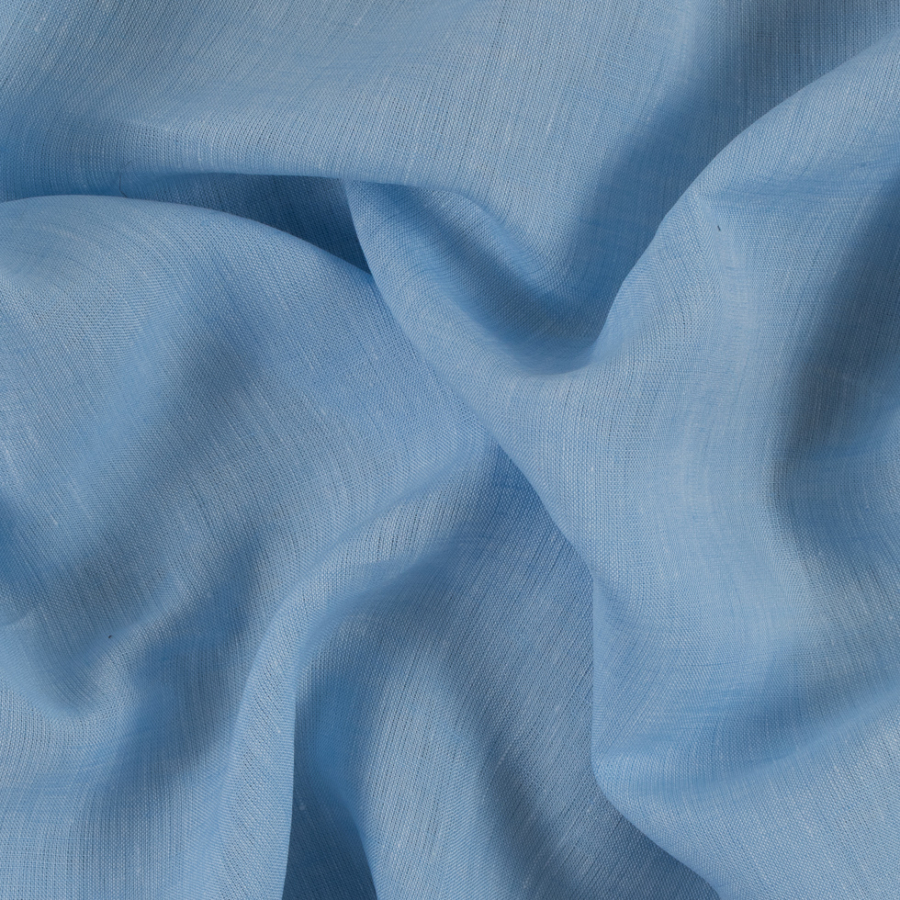 Light Blue Solid Light Weight Linen | Mood Fabrics