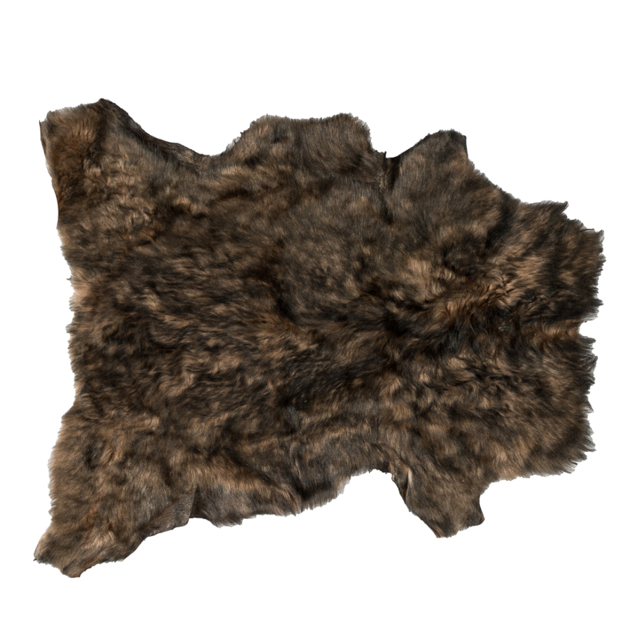 Small Brown/Black Lamb Fur | Mood Fabrics