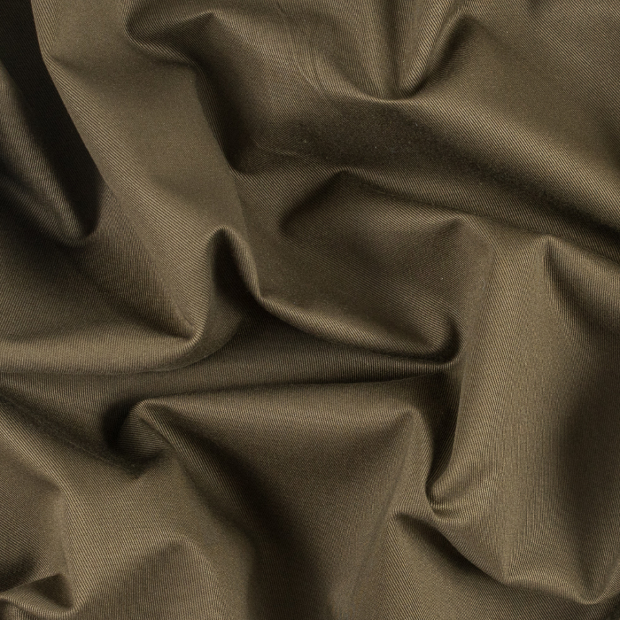 Famous NYC Designer Military Olive Cotton Twill | Mood Fabrics