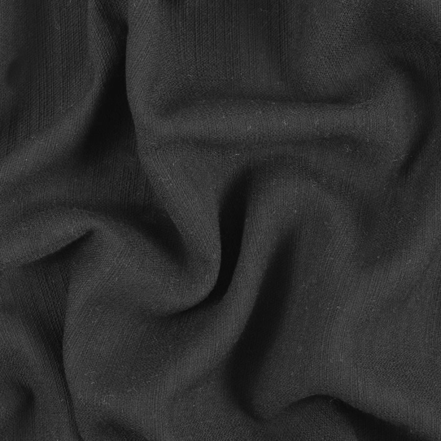Black Wiry Wool Woven/Suiting | Mood Fabrics