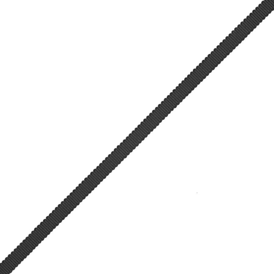 Black Petersham Grosgrain Ribbon - 0.25 | Mood Fabrics