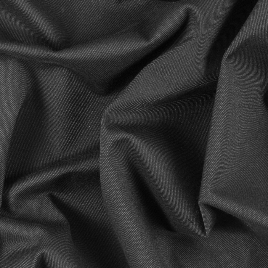 Calvin Klein Italian Black Stretch Twill | Mood Fabrics