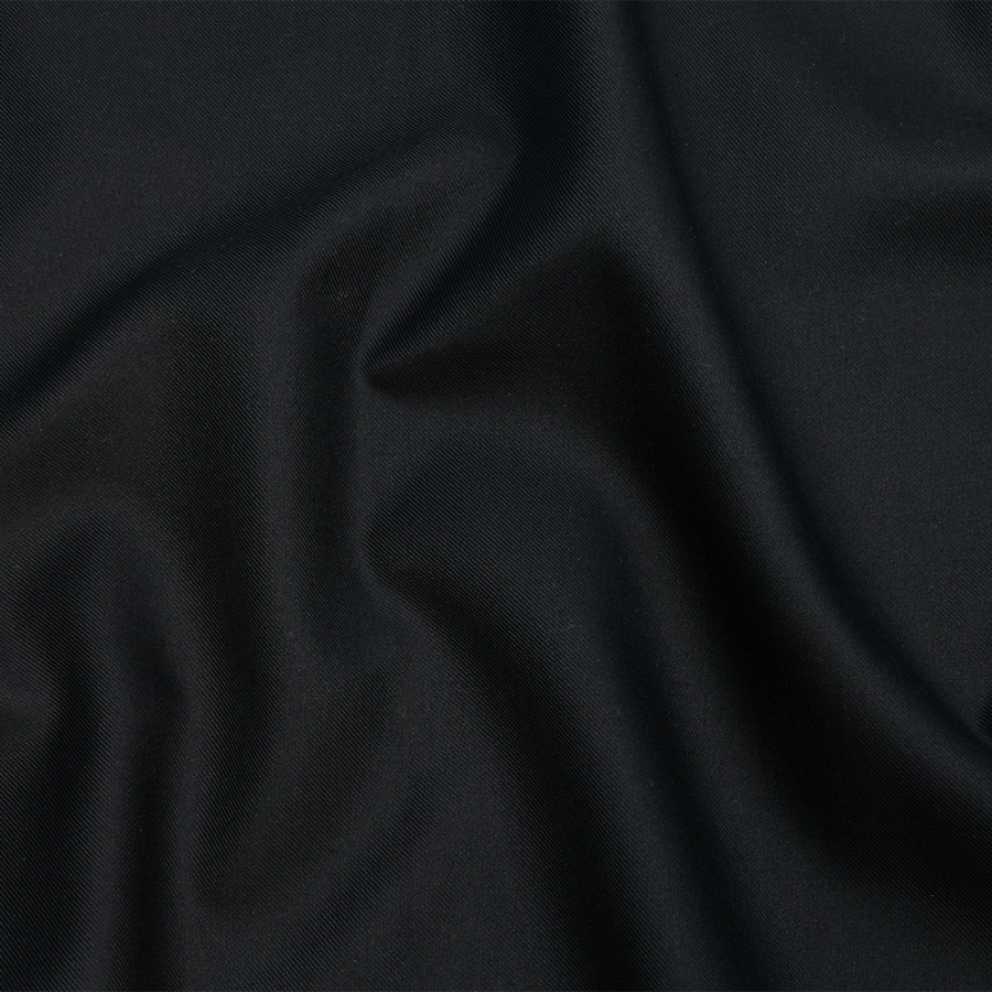 Italian Dark Navy Cotton Twill | Mood Fabrics