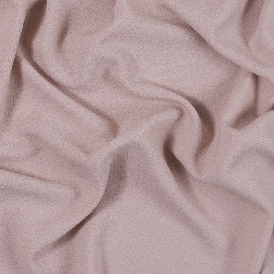 Italian Rose Dust Stretch Polyester Crepe | Mood Fabrics