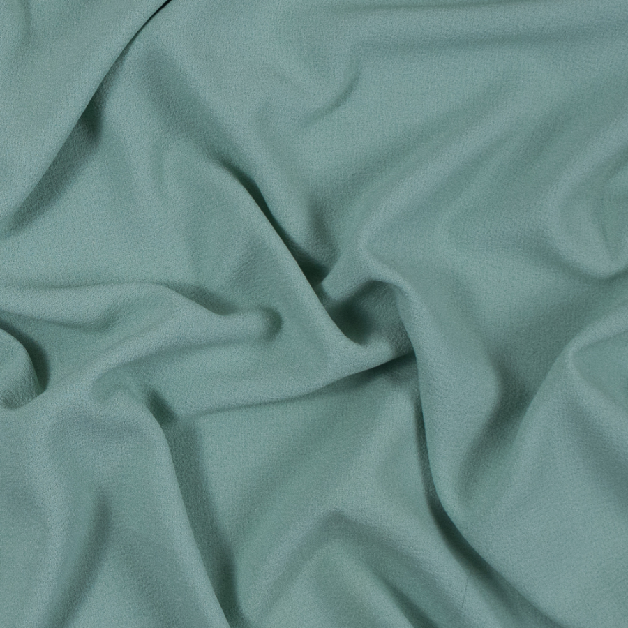 Italian Grayed Jade Stretch Polyester Crepe | Mood Fabrics