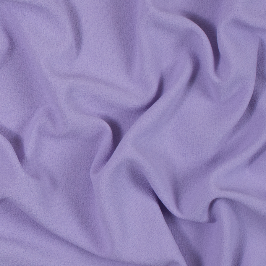 Italian Viola Purple Stretch Polyester Crepe | Mood Fabrics
