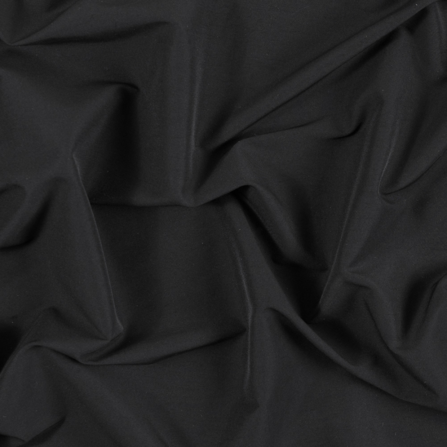 Italian Black Stretch Viscose Woven | Mood Fabrics
