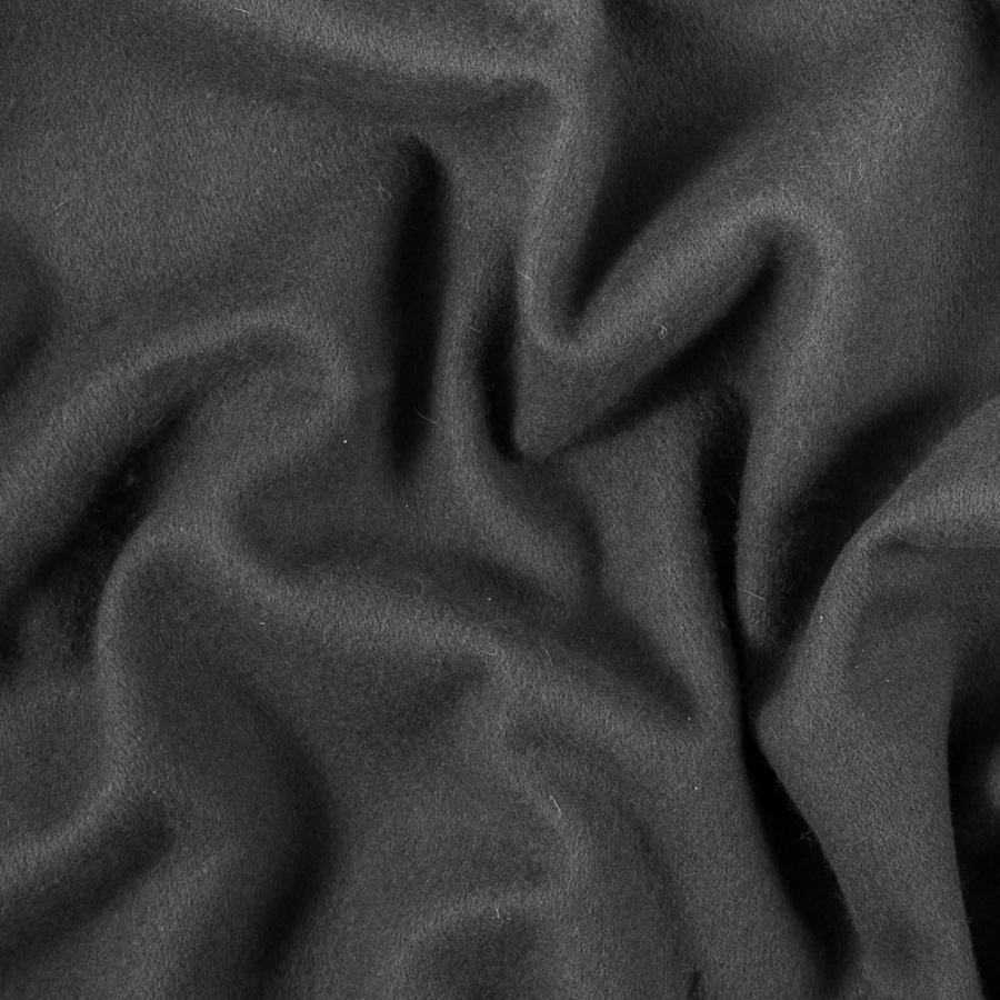 Italian Gargoyle Gray Blended Angora Wool Coating | Mood Fabrics