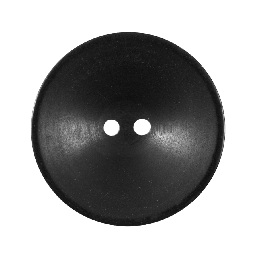 Black Plastic 2 Hole Button - 48L/30.5mm | Mood Fabrics