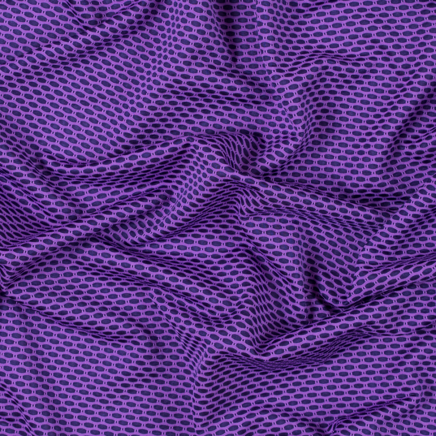 Violet and Black Knit Mesh | Mood Fabrics