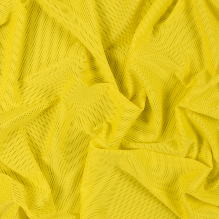 Yellow Stretch Mesh with Wicking Capabilities | Mood Fabrics