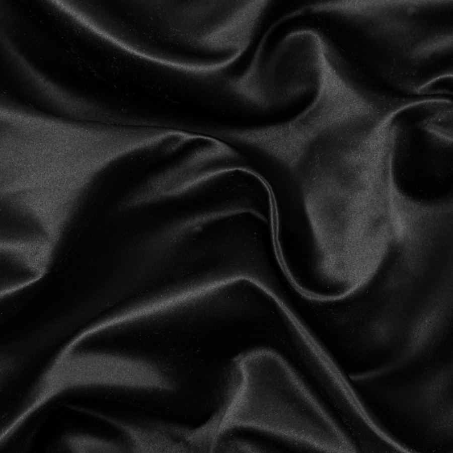 Black Double Faced Duchesse Satin | Mood Fabrics