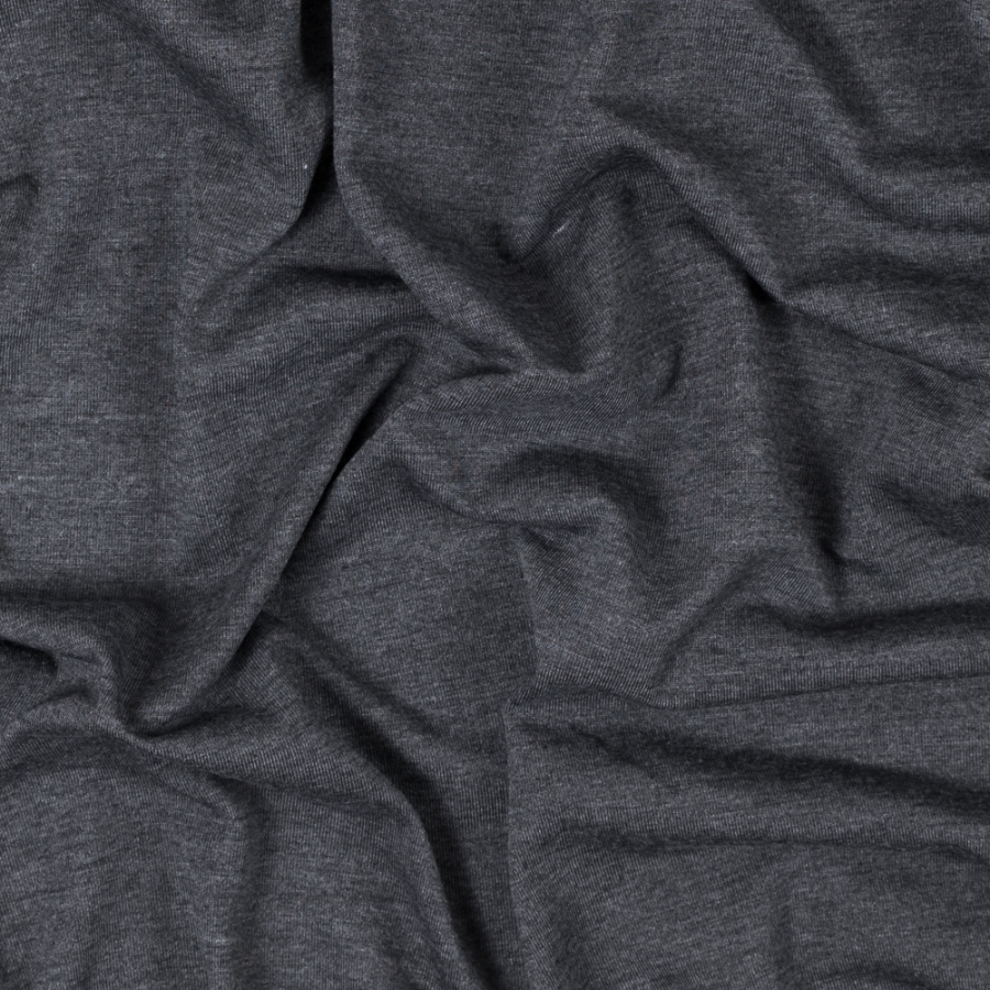 Gray Tissue Weight Heathered Jersey | Mood Fabrics