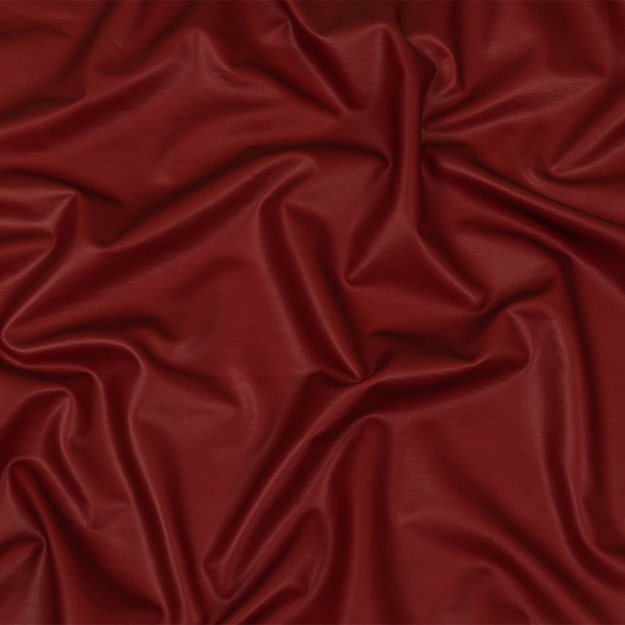 Wine Dull All Over Foil Knit Pleather Substitute | Mood Fabrics