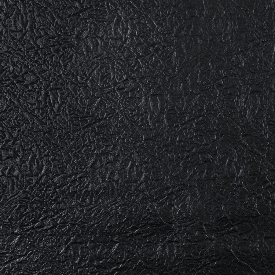 Black Embossed Faux Leather with a Navy Fabric Backing | Mood Fabrics