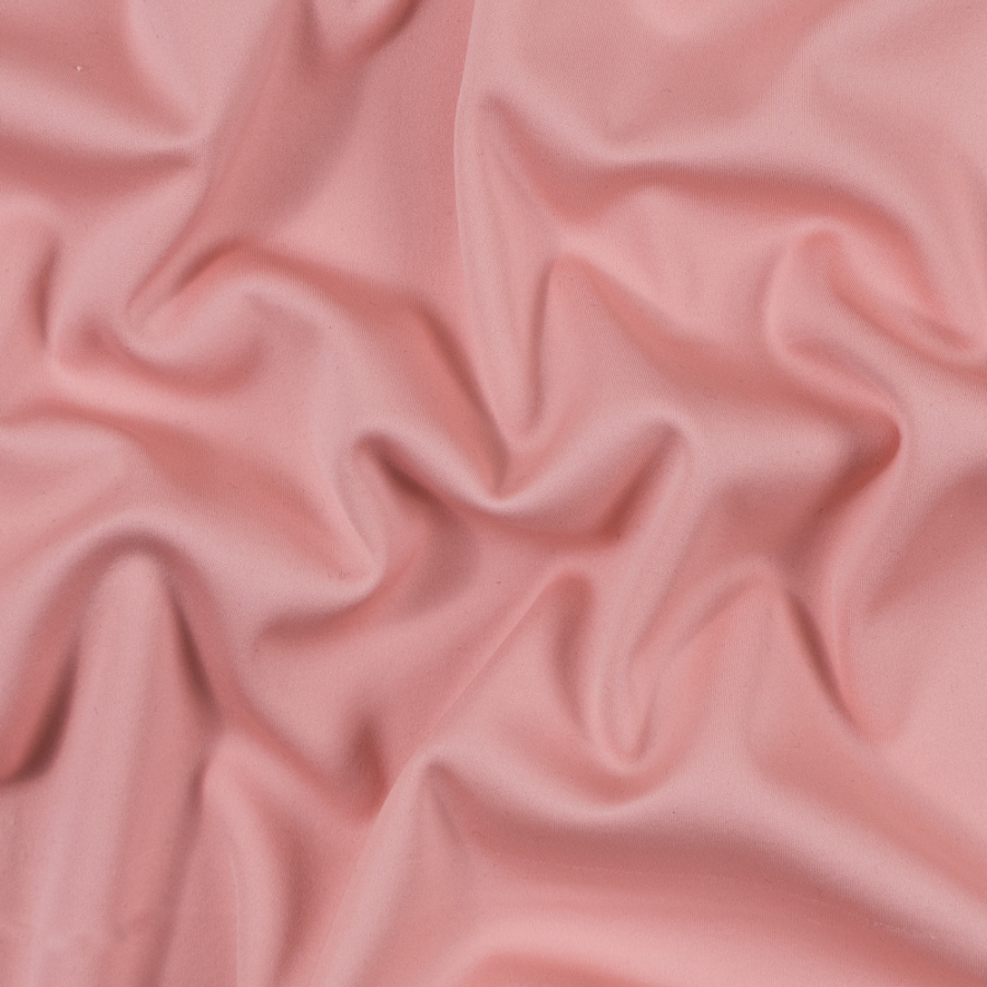 Shrimp Pink Stretch Micro Polyester Double Knit | Mood Fabrics