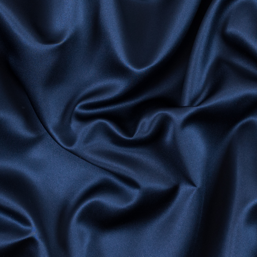 Insignia Blue Polyester Satin | Mood Fabrics