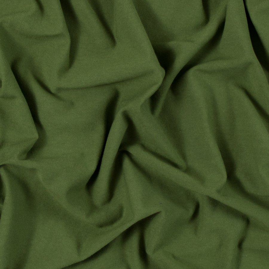 Olive Solid Cotton Jersey | Mood Fabrics