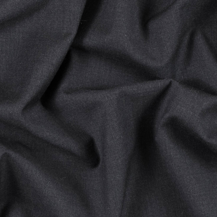 Heathered Gray Super 120 Merino Wool Twill/Suiting | Mood Fabrics