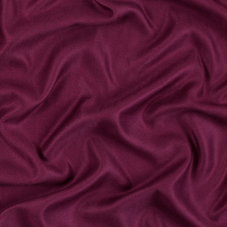 Purple Potion Viscose Batiste with a Woven Off Kilter Chevron Design | Mood Fabrics