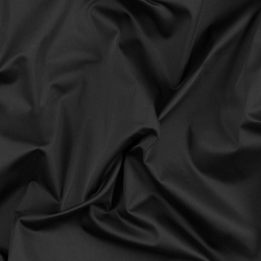 Theory Black Stretch Cotton Sateen | Mood Fabrics