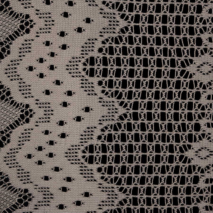 Famous NYC Designer Mojave Desert Crochet Lace with Scallop Border Design | Mood Fabrics