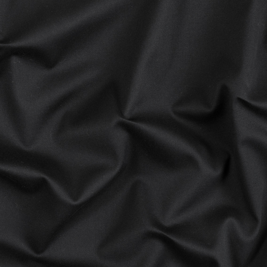 Armani Black Stretch Wool Twill | Mood Fabrics