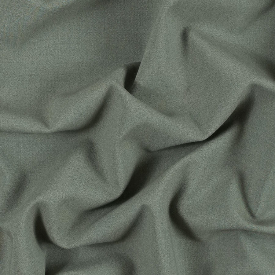 Armani Oil Green Stretch Wool Suiting | Mood Fabrics