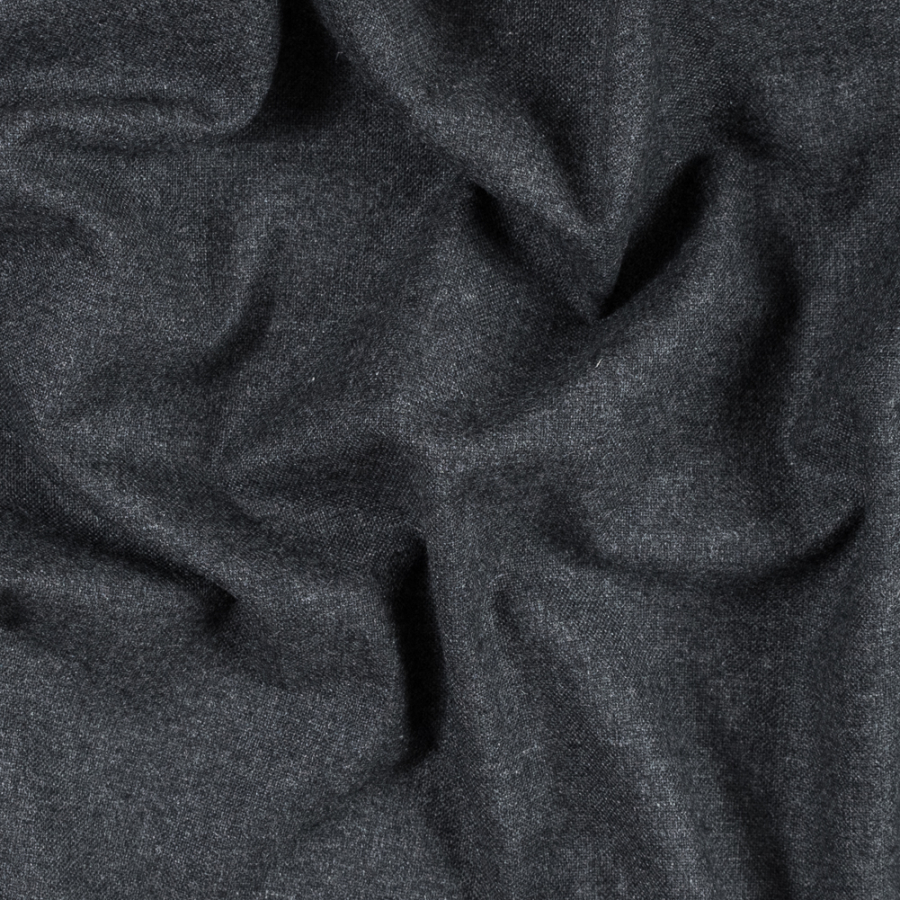 Armani Gunmetal Brushed Wool Suiting | Mood Fabrics