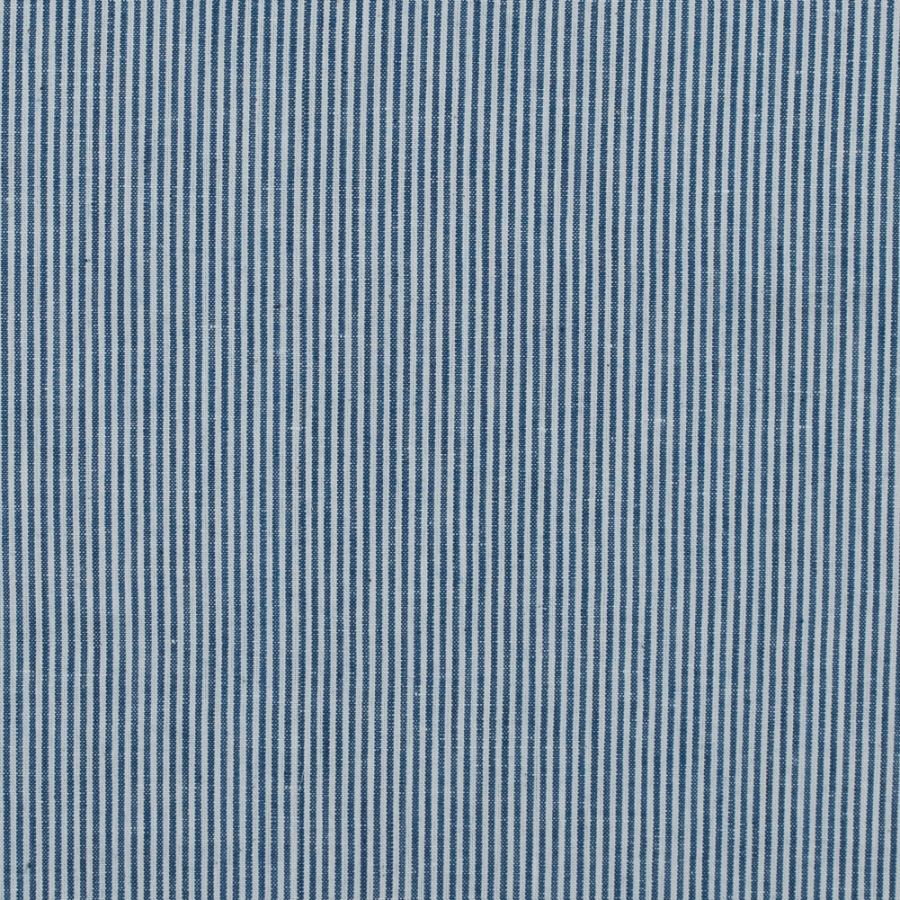 Rag & Bone Blue and White Candy Striped Slubbed Cotton Shirting | Mood Fabrics