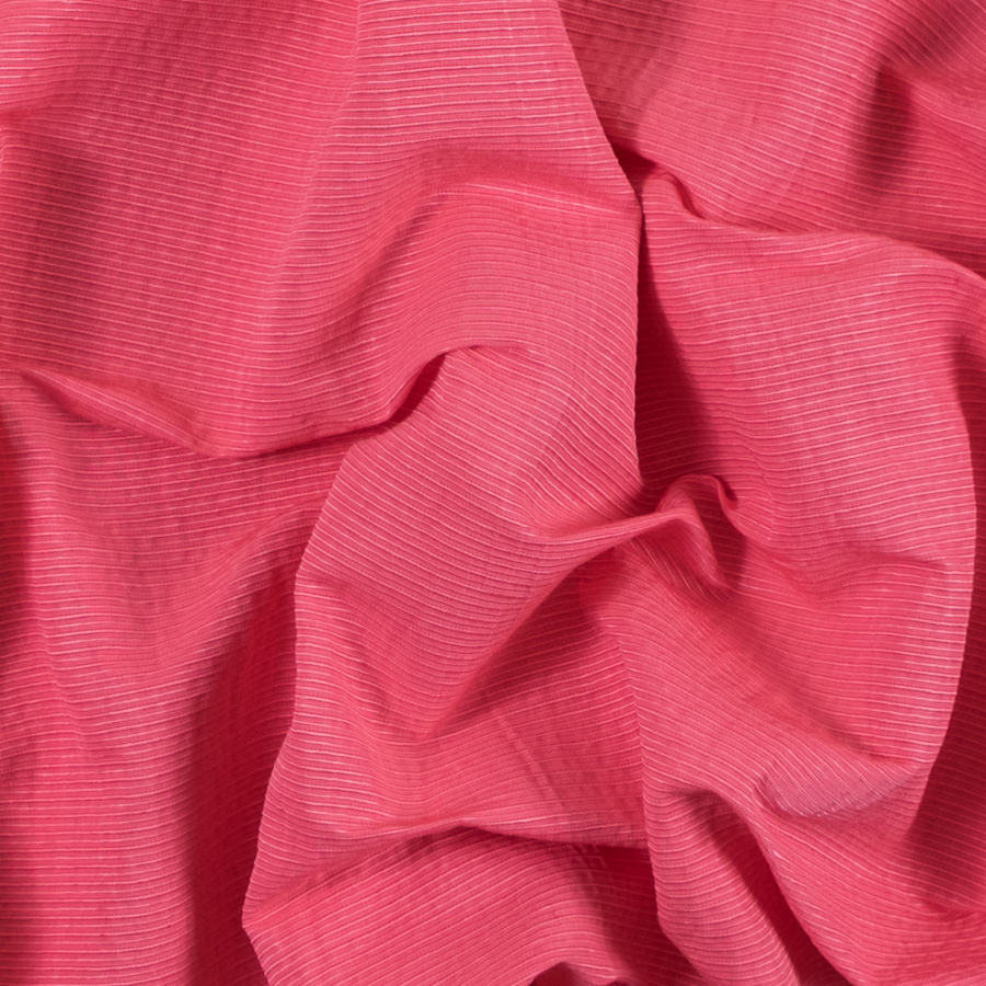 Calypso Coral Cotton and Rayon Ottoman | Mood Fabrics