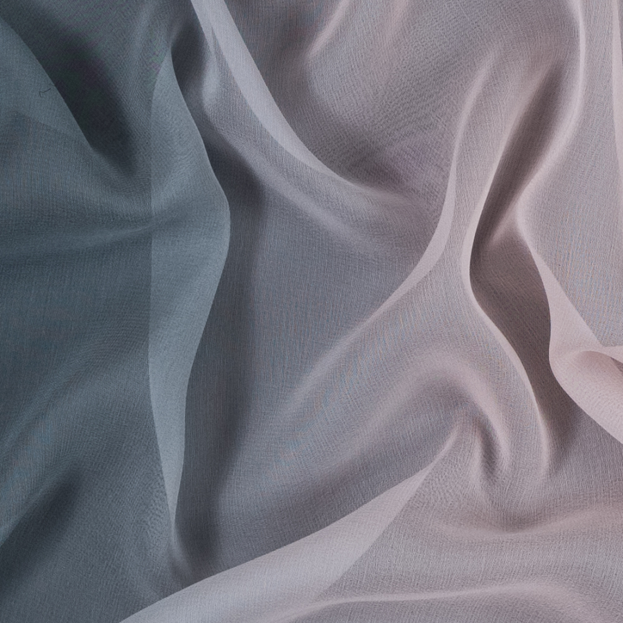 Monument and Creole Pink Ombre Silk Chiffon | Mood Fabrics