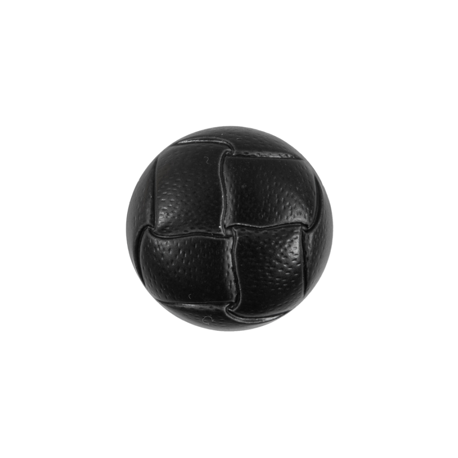 Black Embossed Plastic Shank-Back Button - 30L/19mm | Mood Fabrics