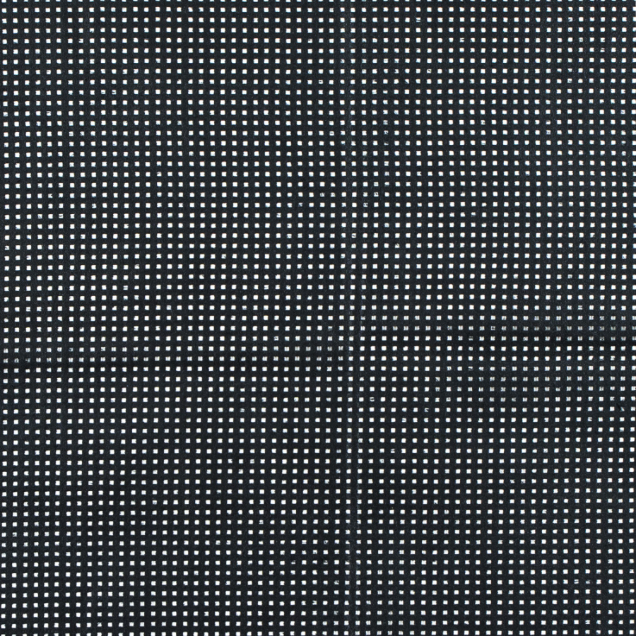 Jay Godfrey Black Perforated Stretch Faux Leather with Faux Suede Backing | Mood Fabrics