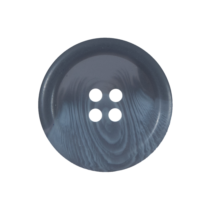 Blue Translucent Rimmed Plastic Button - 40L/25mm | Mood Fabrics