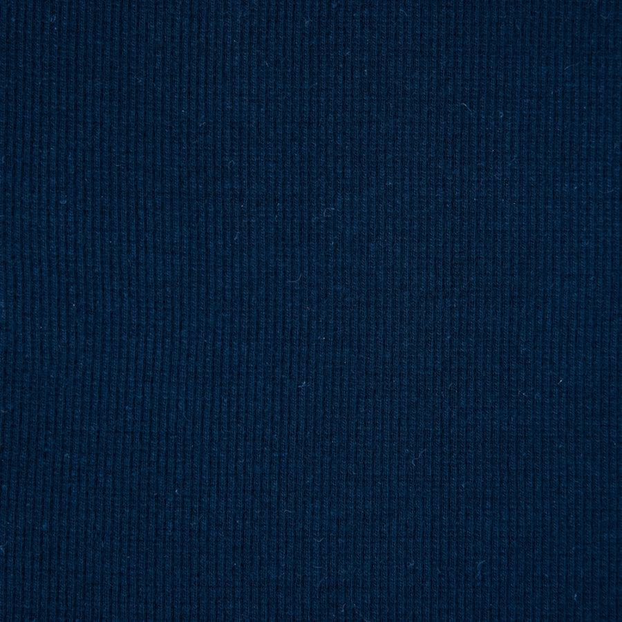 Mood Indigo Cotton Tubular Rib Knit | Mood Fabrics