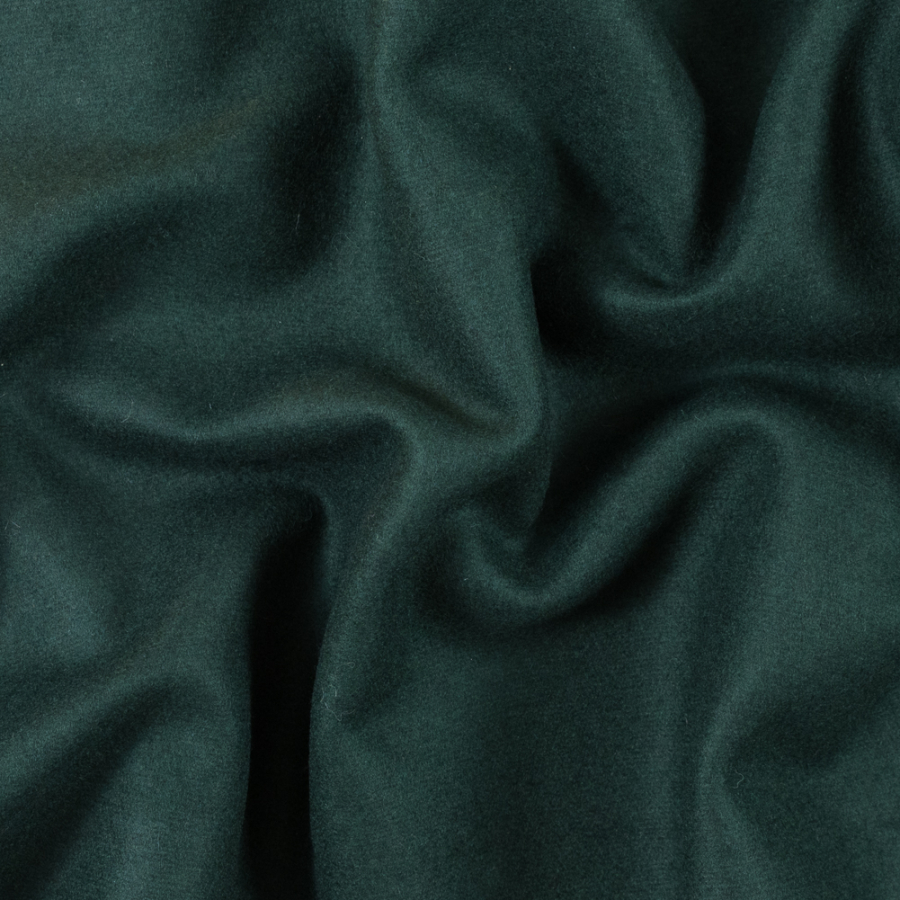 Cavalli Pineneedle Green Felted Wool Coating | Mood Fabrics