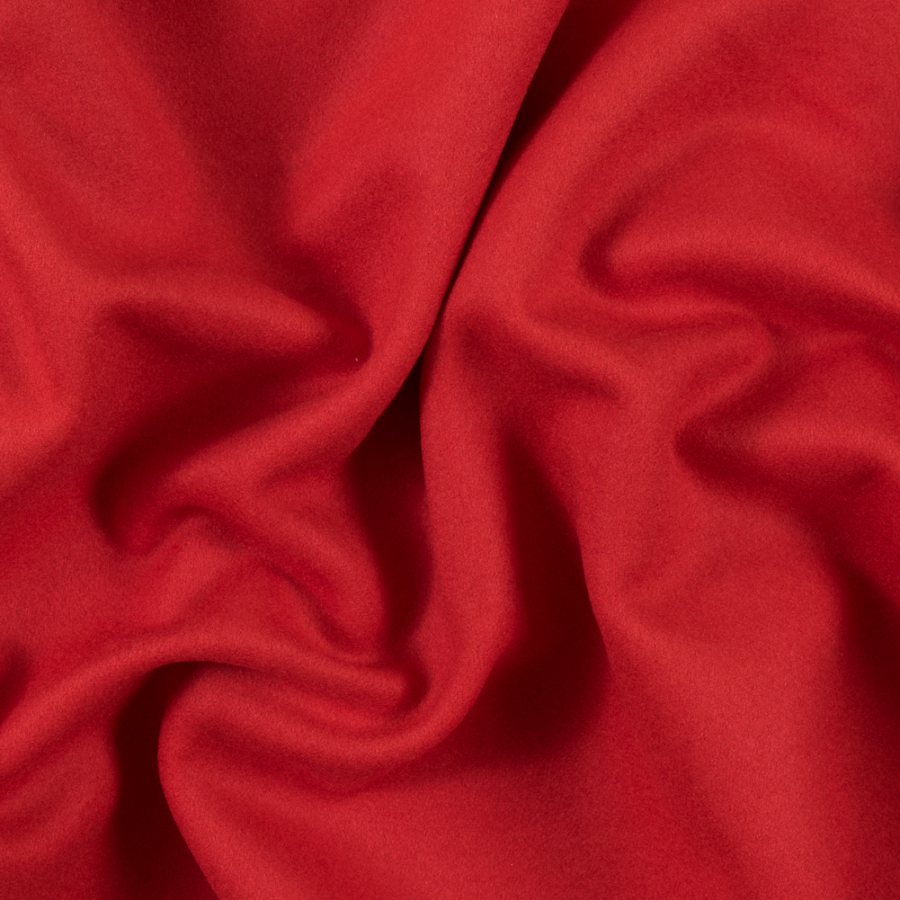 Cavalli Fiery Red Felted Wool Coating | Mood Fabrics