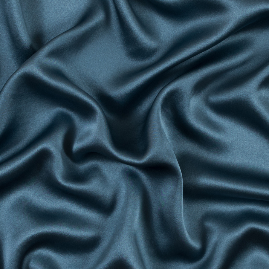 Denim Blue Silk Charmeuse | Mood Fabrics
