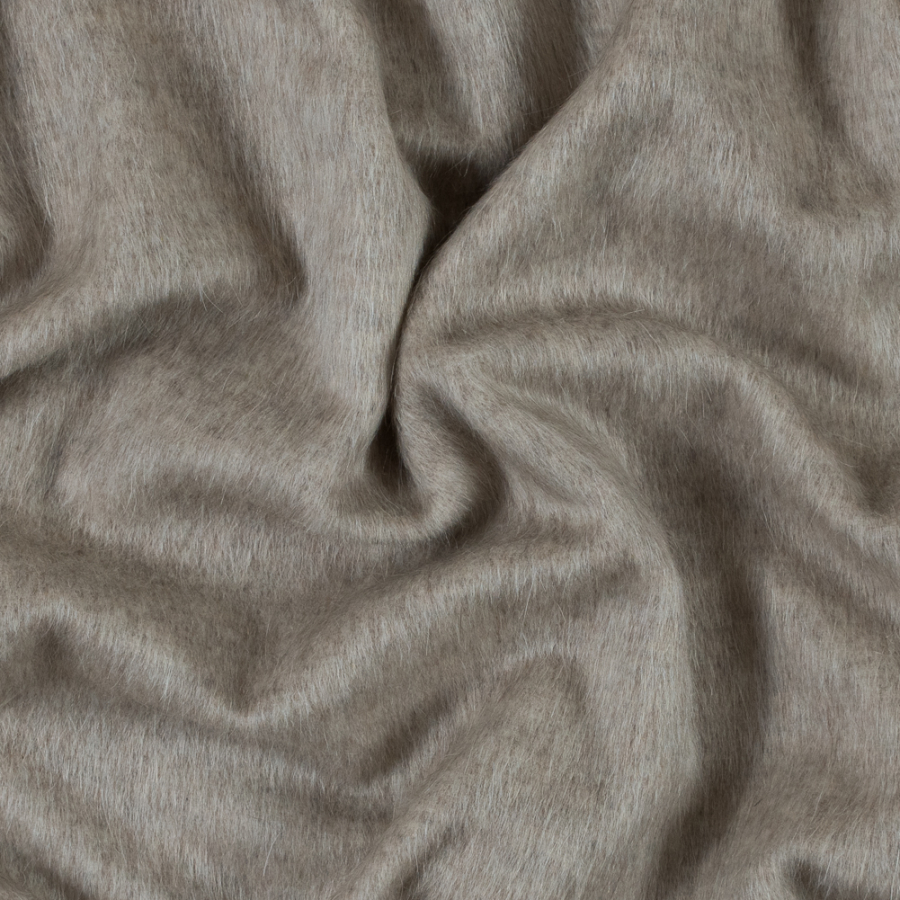 Italian Sand Mohair Wool Coating | Mood Fabrics