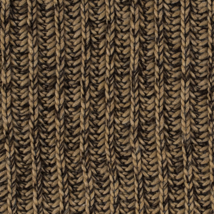 Italian Tan Blended Wool Chunky Knit | Mood Fabrics