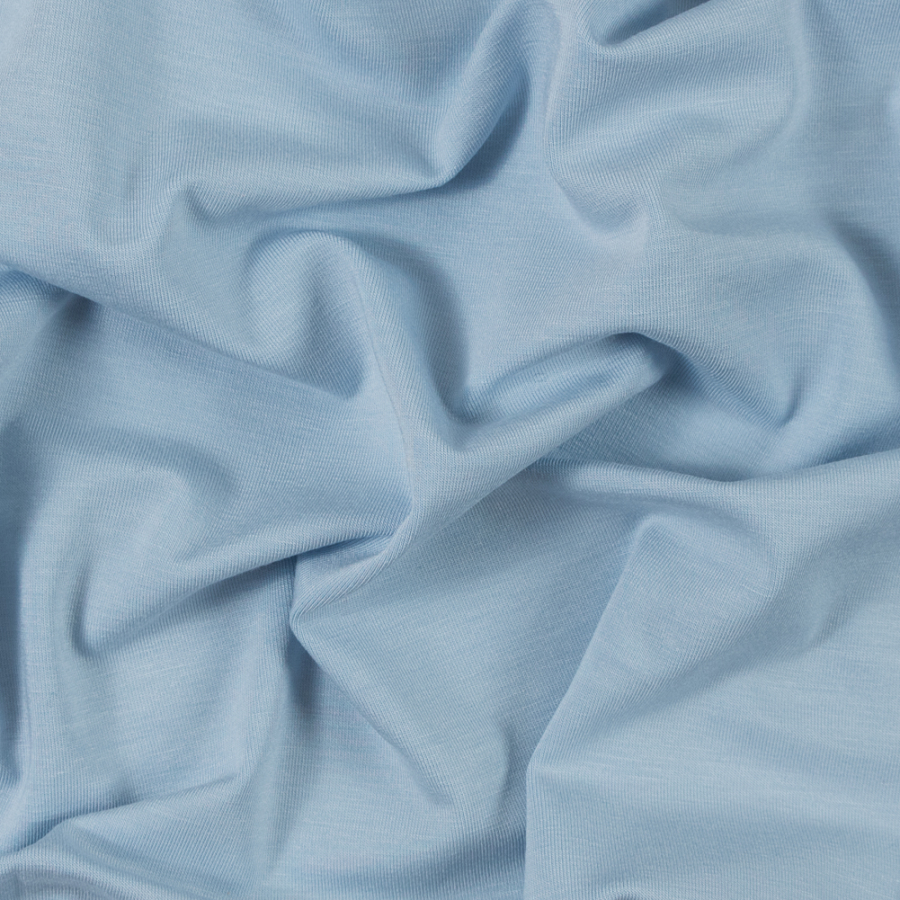 Italian Light Blue Stretch Rayon Jersey | Mood Fabrics