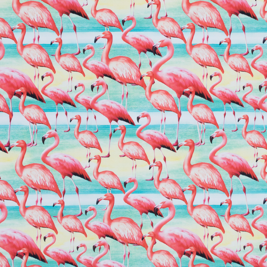 Flamingo UV Protective Compression Tricot with Aloe Vera Microcapsules | Mood Fabrics